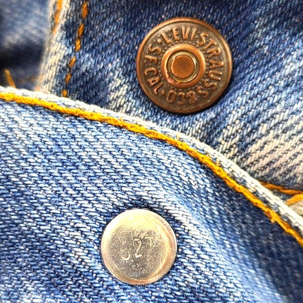LEVI'S VINTAGE TRUCKER MEN'S BOYS DENIM RARE JACKET 34 R EXTRA SMALL, ADULT - Picture 5 of 7